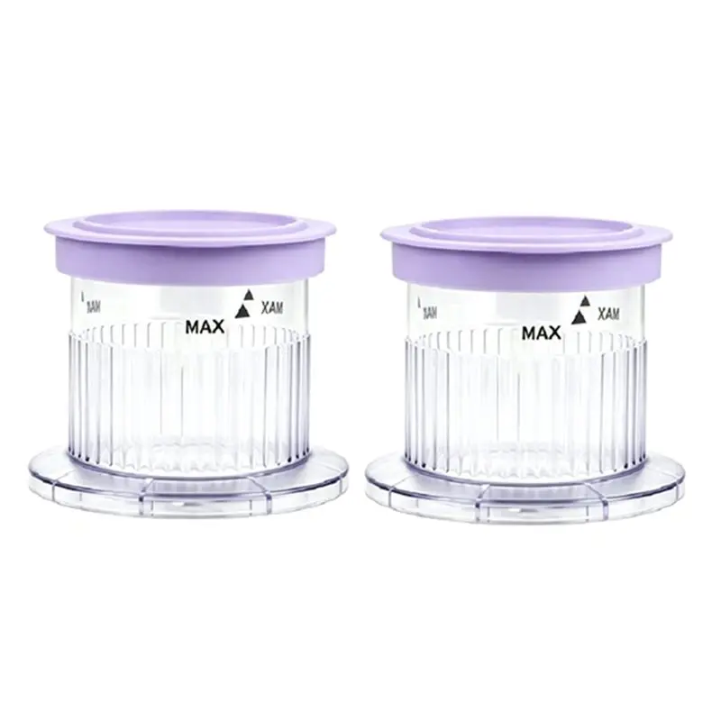 4Pack Ice Cream Maker Dessert Cups With Lids For Cuisinart Fastfreeze Ice Cream ICE-FD50 For Homemade Ice Cream Purple