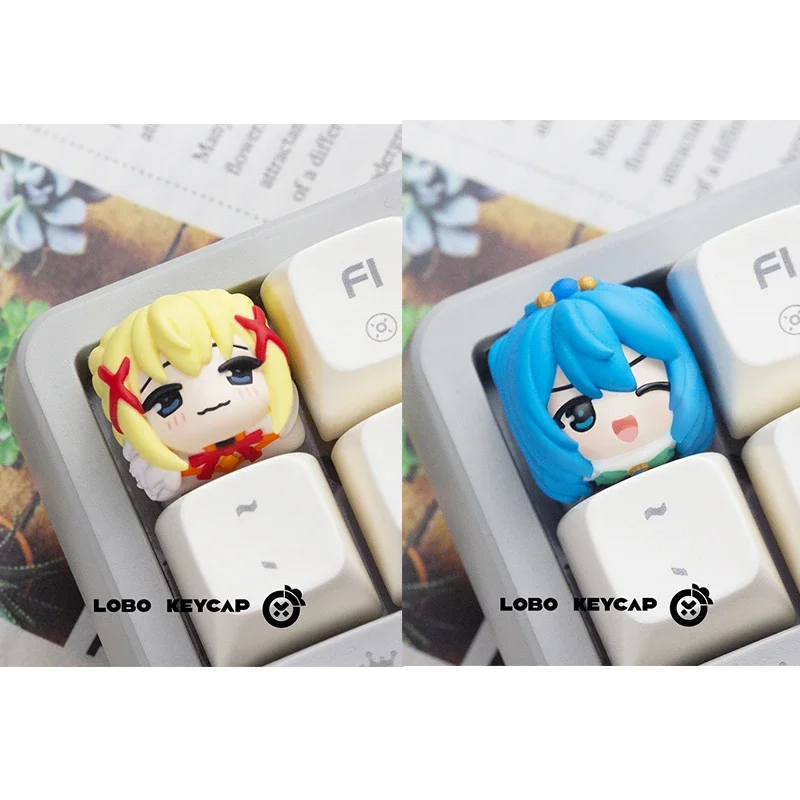 Artisan Keycaps Resin ‌A Certain Magical Index Aqua Darkness Personalized Character Mechanical Keyboard Key PC/gamer Accessories