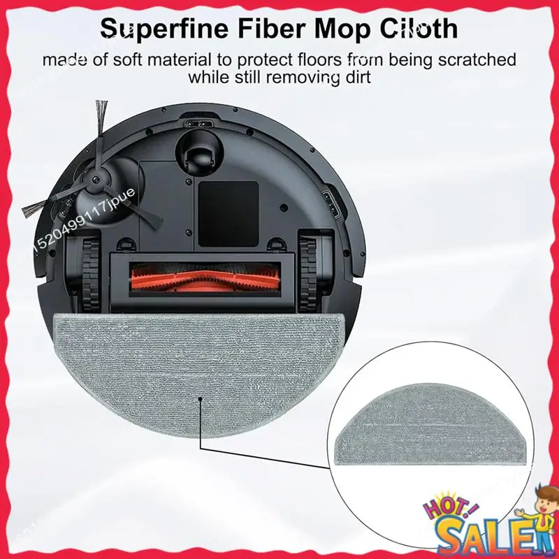 

BOFO 10 PCS Mop Pads For Honiture V8 Pro Robot Vacuum Cleaner Accessories Replacement Washable Mop Cloth