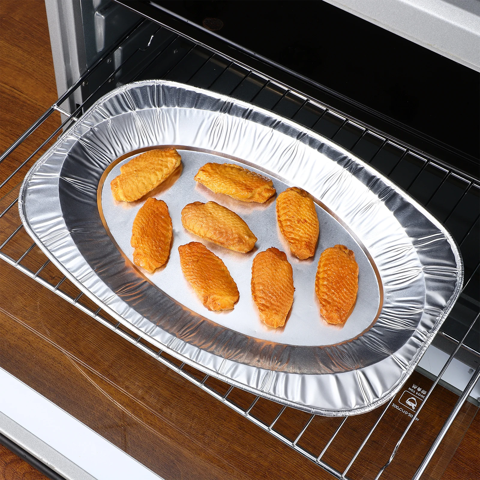 

30 pcs Aluminum Foil Pans Disposable Baking Containers Food Prep Tableware Silver Eco Plates Kitchen Bar Supplies