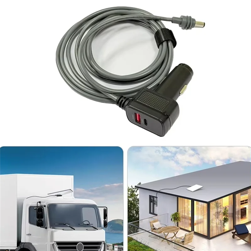 A97I-For Starlink Mini Power Cable 12V-24V Adapter To DC Power Cable PD Cable 60W Digital Display Car Accessories