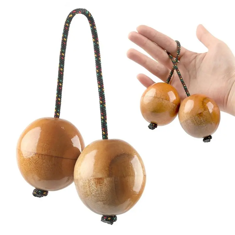 ABHS-1 Pack Wooden Kashaka Shaker , Asalato Instrument Rhythmic Ball African Asalato Shaker Rhythmic Balls B