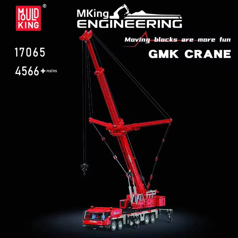 Mould King 17065 de haute qualité, véhicule de sport technique, jouets de bricolage, grue RC Grove GMK, bloc de construction, camion en brique, cadeau de noël pour enfant