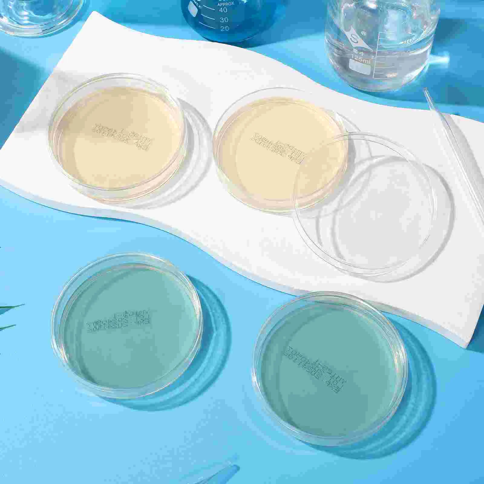 10 ชิ้น Agar แผ่นสําหรับการทดลองสารอาหารห้องปฏิบัติการ Prepoured Petri Dish Baby