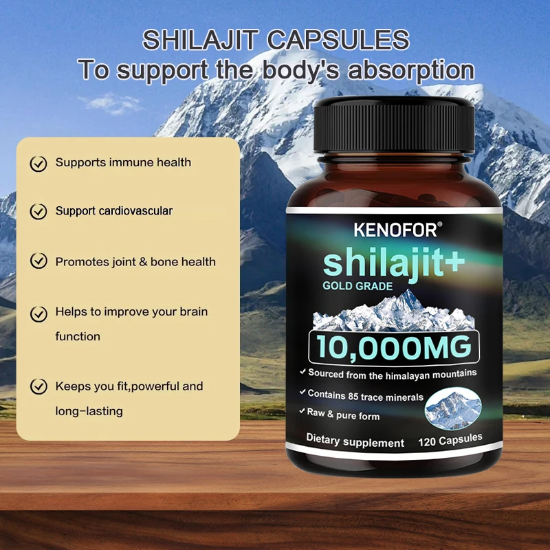 Pure Organic Shilajit Supplement - Fulvic Acid & Trace Minerals for Men and Women, Energy & Cognitive Bone Immune Health