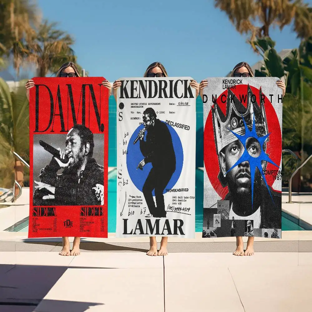 K-Kendrick L-Lamar D-Duckworth Microfiber Beach Towel Absorbent Quick dry Soft Yoga Swimming Resort Mountain Climbing Towel