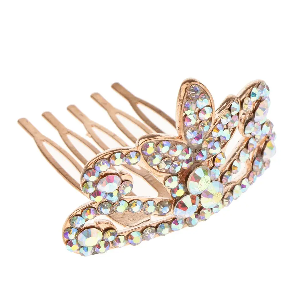 Gold Princess Tiara And Comb Set for Girls - Enchanting Accessory