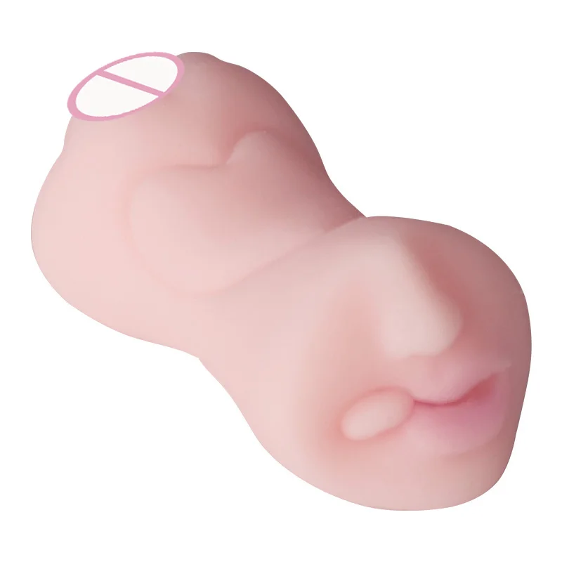3 in 1 Realistic Male Masturbator with Pocket Pussy Vagina and Mouth Lifelike  Doll with Face TPE Portable   Love Toy