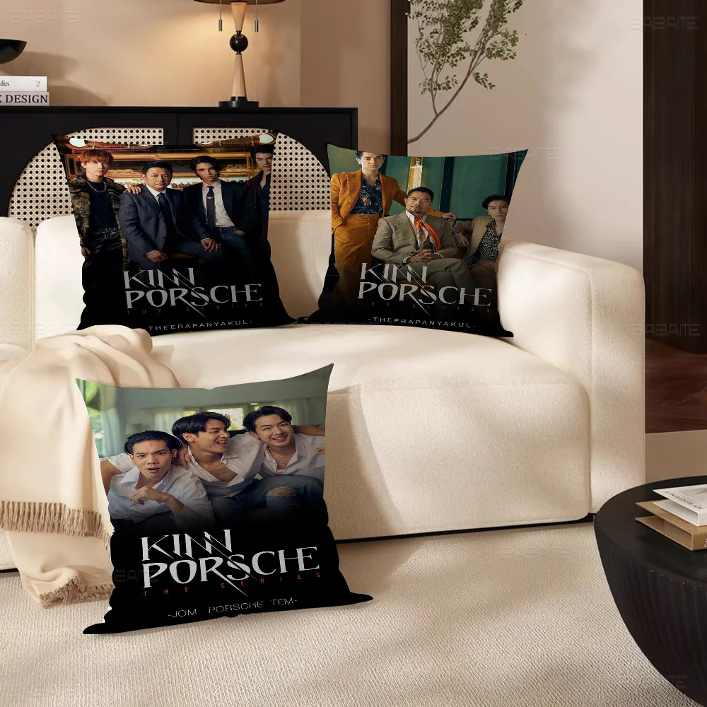 KinnPorsche The Series Movie Pillow Cover Design Cushion Cover Decor Holiday Decorati