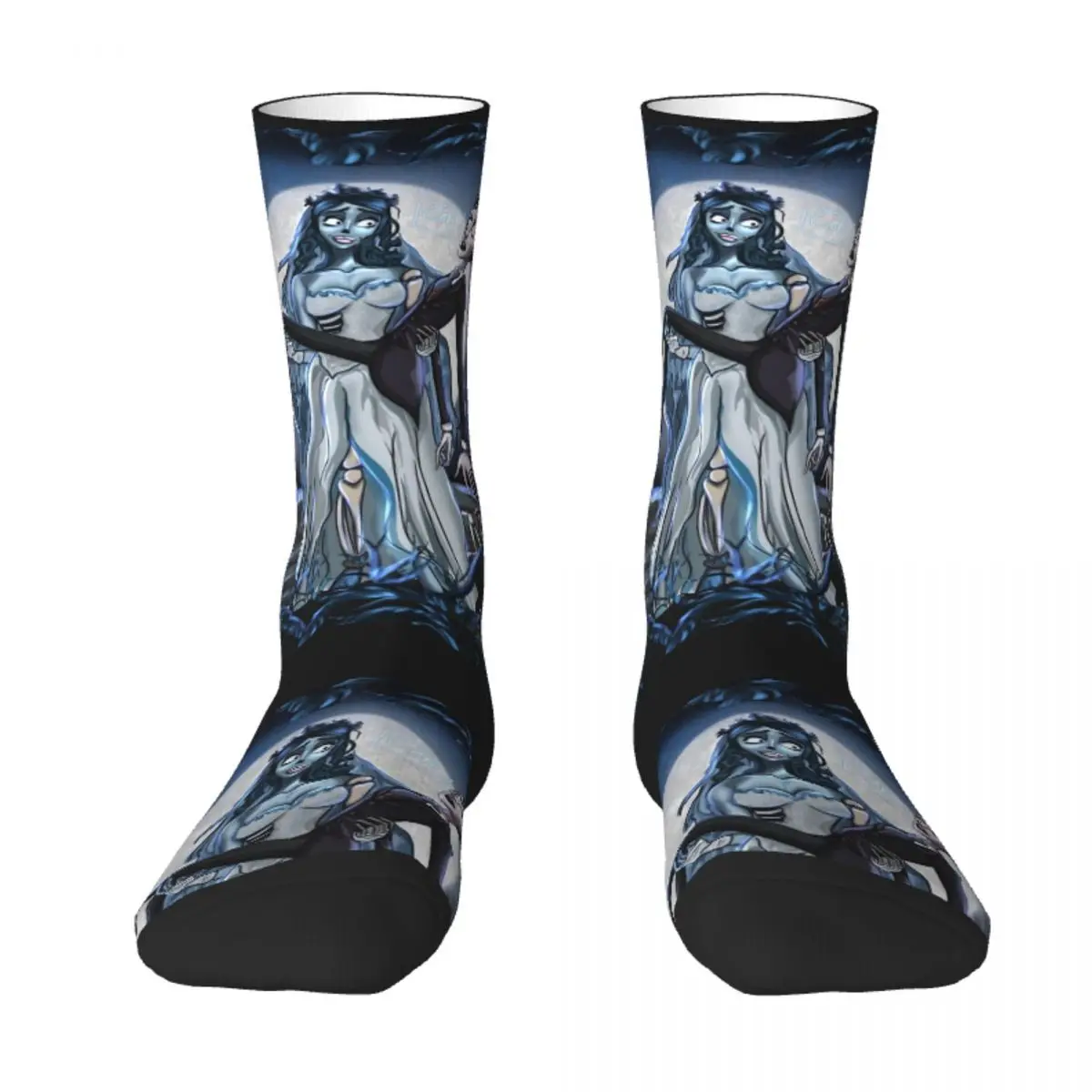 Men Socks Corpse Bride Horror Film Stockings Spring Kawaii Soft Breathable Socks Design Cycling Anti Skid Socks