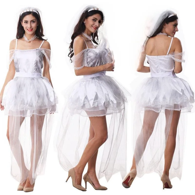 

loween Par Costume Movie Doll Bride Zombie Witch Women's Clothing Cosplay orm Sexy Ele Traditional Chinese Sle