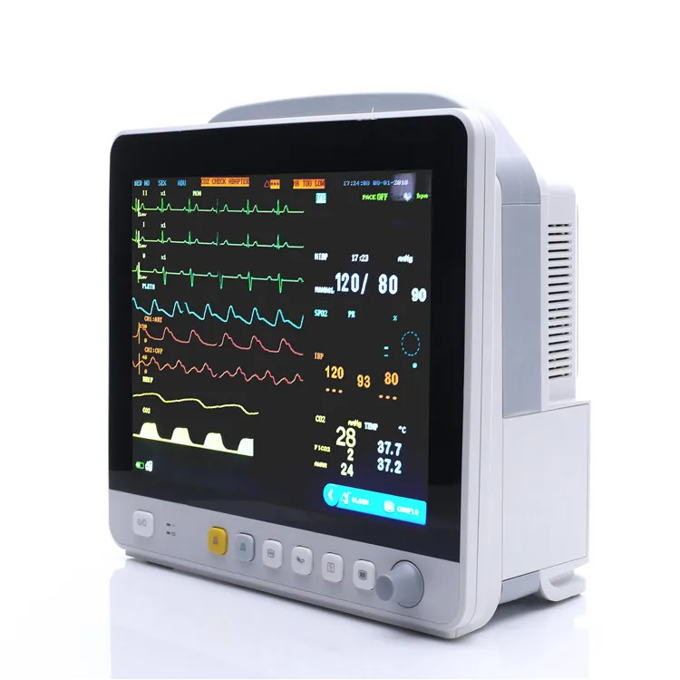 Portable 18-12 Channel Pet ECG Machine with Trolley Wireless Electrocardiogram Monitor Leads Veterinary Animal Vet EKG Machine