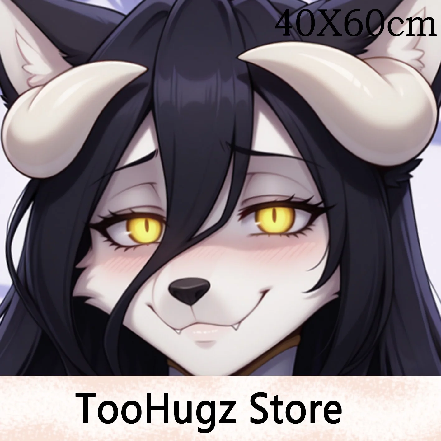Albedo Furry Anime Animal Pillow Cover Anthropomorphic Cartoon Character 40x60cm Sofa Bedding