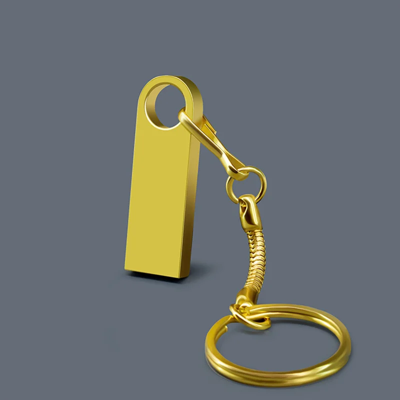 Бесплатная индивидуальная лазерная гравировка логотипа, цветная металлическая цепочка, флэш-накопитель USB2.0, 4 ГБ, 8 ГБ, 16 ГБ, 32 ГБ, 64 ГБ, 128 ГБ