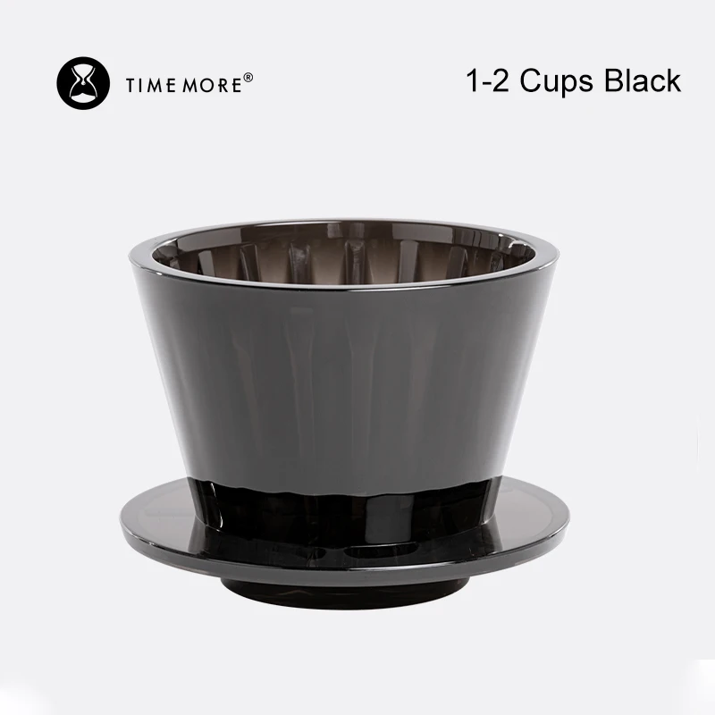 TIMEMORE B75 Basket Coffee Dripper Crystal Eye Pour Over Coffee Filter PCTG 1-2Cups Coffee Maker Flat Bottom Increase Uniformity