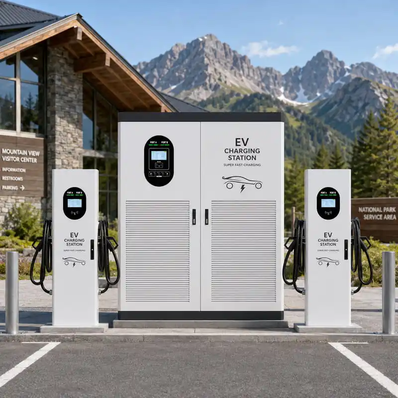 Pedestal Design 180KW EV Charging Pile CCS1 High Efficiency Smart Control Customized Network OCPP 16J Logistics Yard