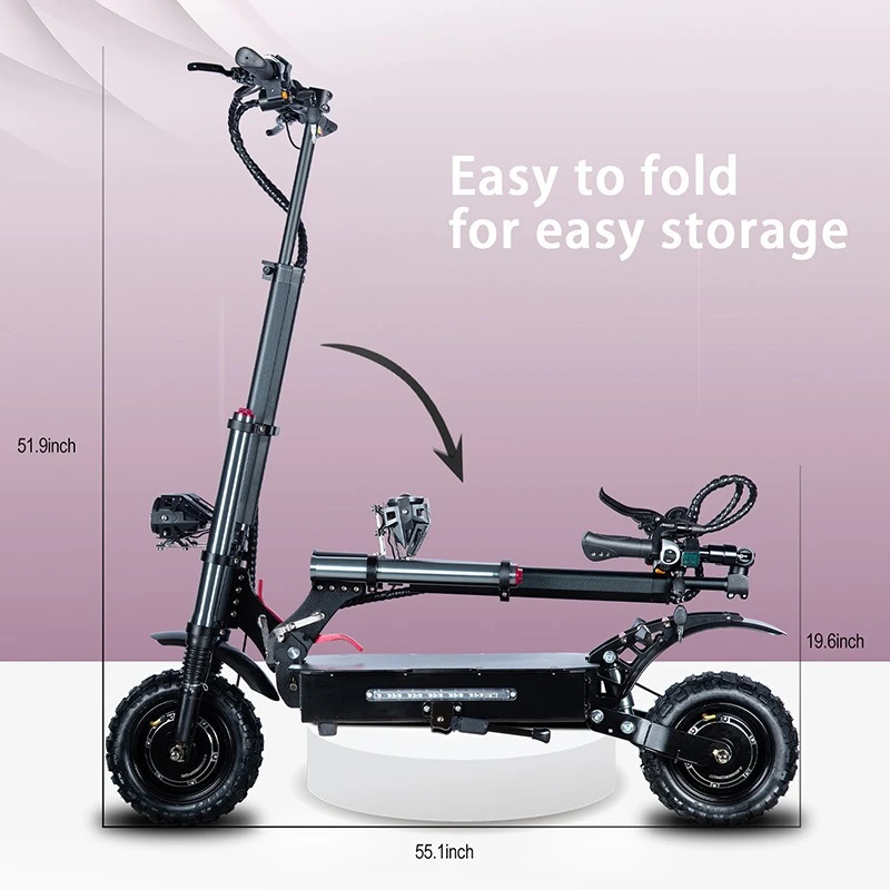 Patinete Eléctrico de Doble Motor, Modelo Específico para Vehículos Eléctricos, Mobiliario Comercial, Patinete Elétrico ZY60DDC