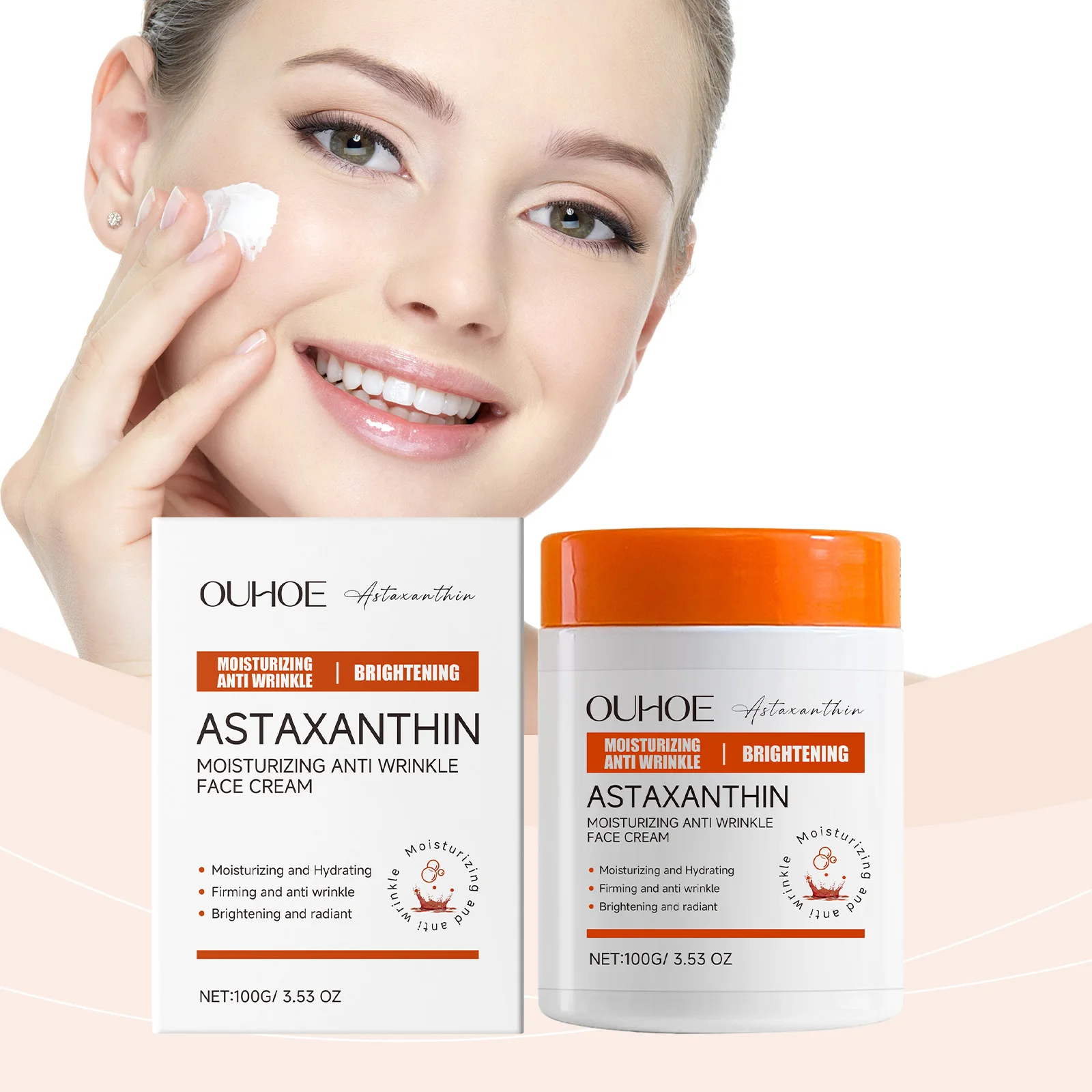 

Astaxanthin Moisturizer - Hydrating Nourishing, Skin Nourishing Facial Cream