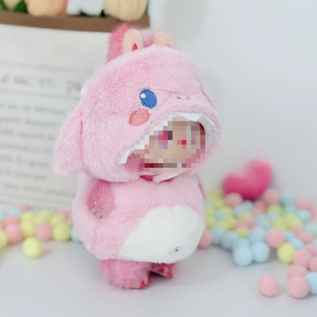 20cm Cute Mini Plush Doll's Clothes Outfit Accessories for La bubu Dolls Bee/Shark Suit Clothing Birthday Gift Kids Girl