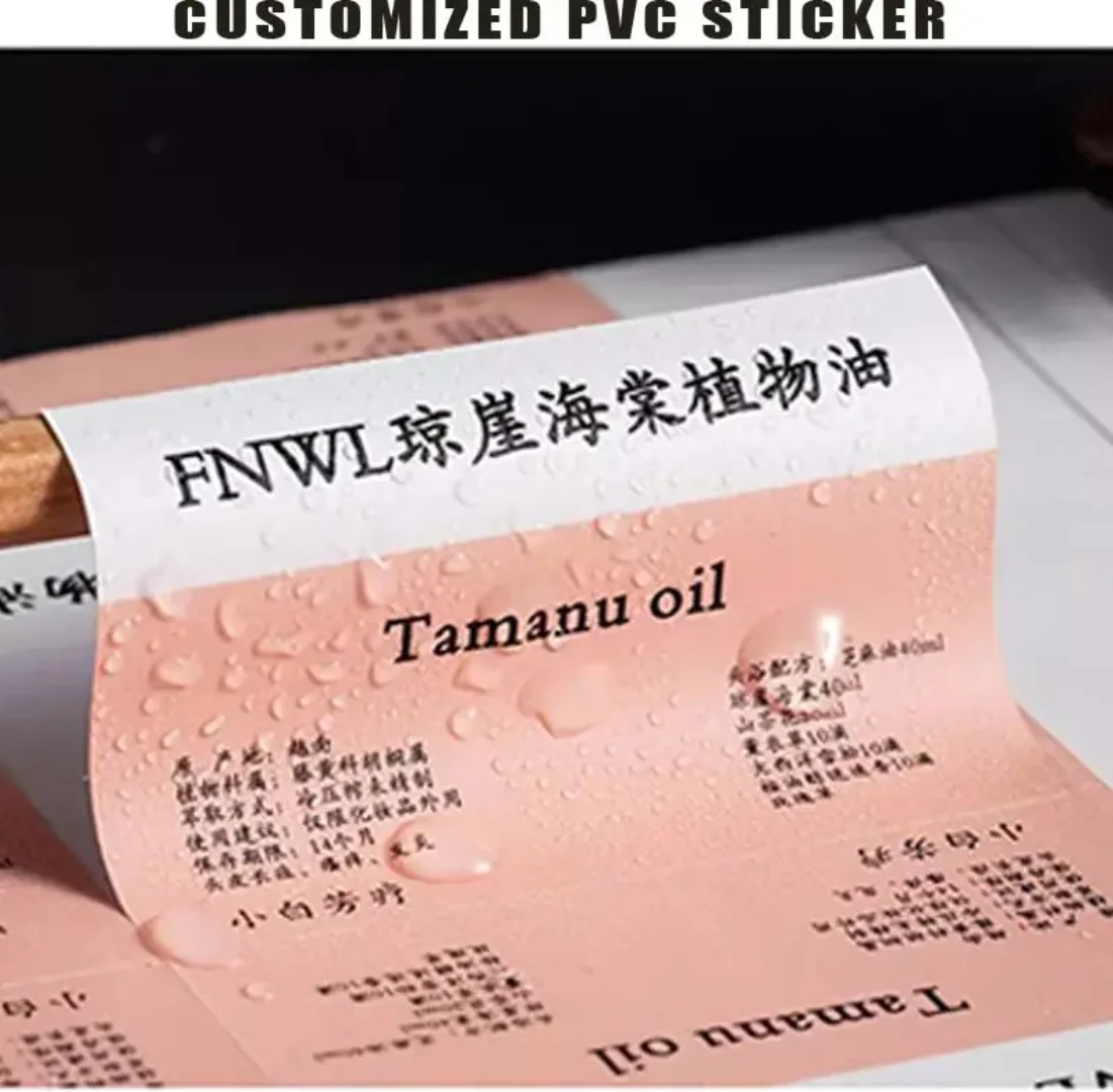 Custom Vinyl Business Label Self-Adhesive Waterproof Printed Logo Packaging Sticker for Brand Identification