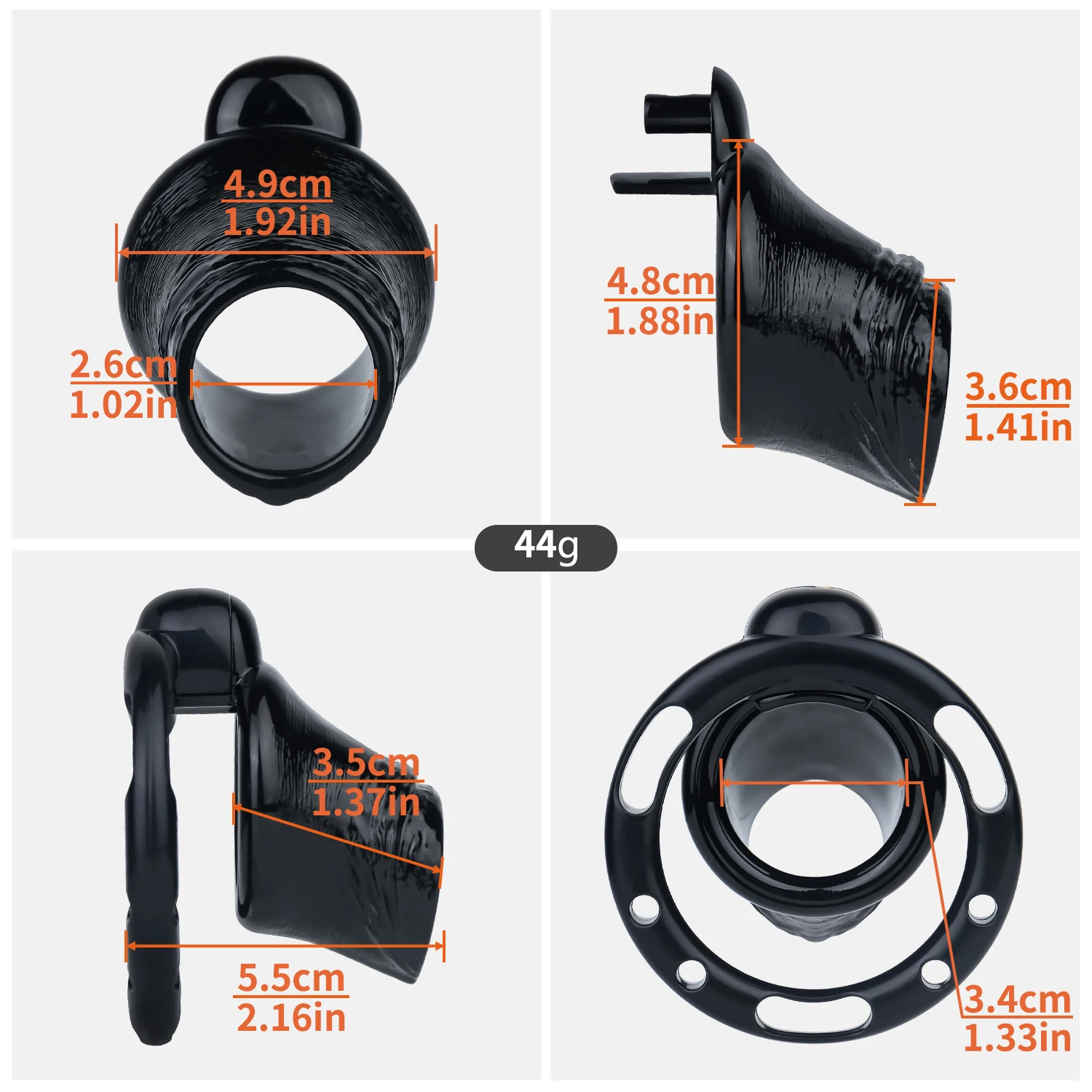 ANOSX Resin Male Chastity Cage With Locking Rings BDSM Penis Cages Bondage Penis Sleeve Urethral Lock Device Sex Toys For Men