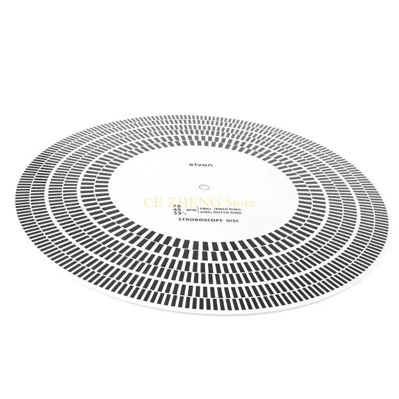 E56B White Turntable Calibration Disc Tachometer for High Quality Sound