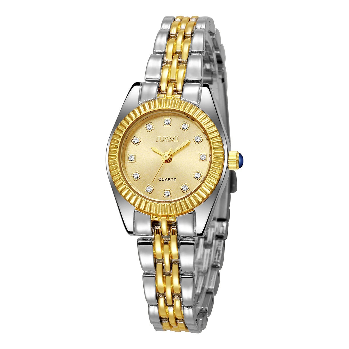 Women\'s high appearance level light luxury diamond-point dial small dial exquisite business style steel band quartz watch.