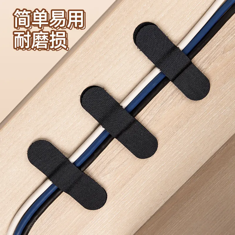 Cable Management Tool for Desktop, Under-Desk Magic Tape Cable Organizer, Wire and Network Cable Routing Fixer, Pack of 30 Pairs [Large Size 90*25mm] [Small Size 65*15mm]