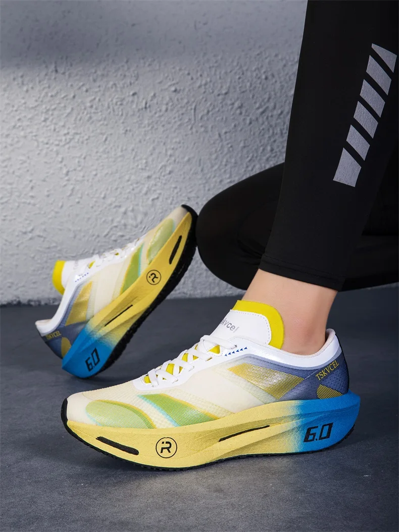 Marathon-Laufschuhe für Herren, Athletische Spezialität mit Carbonplatte, Trend-Sneakers, Leichte Atmungsaktive Sportschuhe für Damen – Detail 9