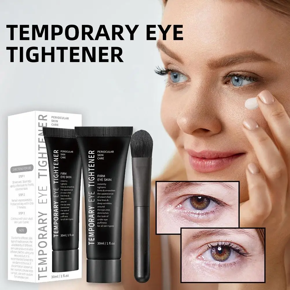 Crema para ojos reafirmante antiarrugas instantánea, fórmula hidratante profunda, reductora de ojeras, mejora la hinchazón, crema para ojos