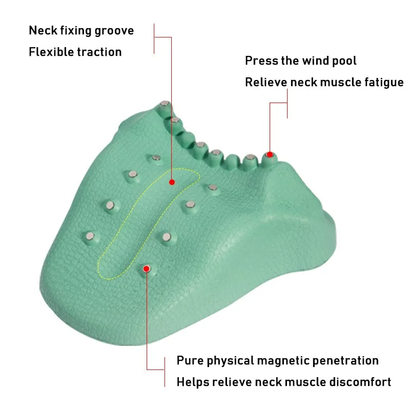 Neck Push Massage Pillow Shoulder Pain Finger Pressure Instrument Soothing Frame Correction Cervical Spine Stretcher Cushion New