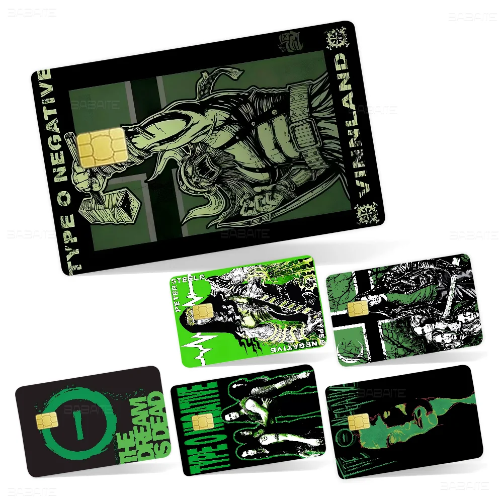 

Rock Band T-Type O N-Negative Credit Card Skin Stickers For VISA Bank Card Transportation Card Waterproof Sticker Anti-scratch