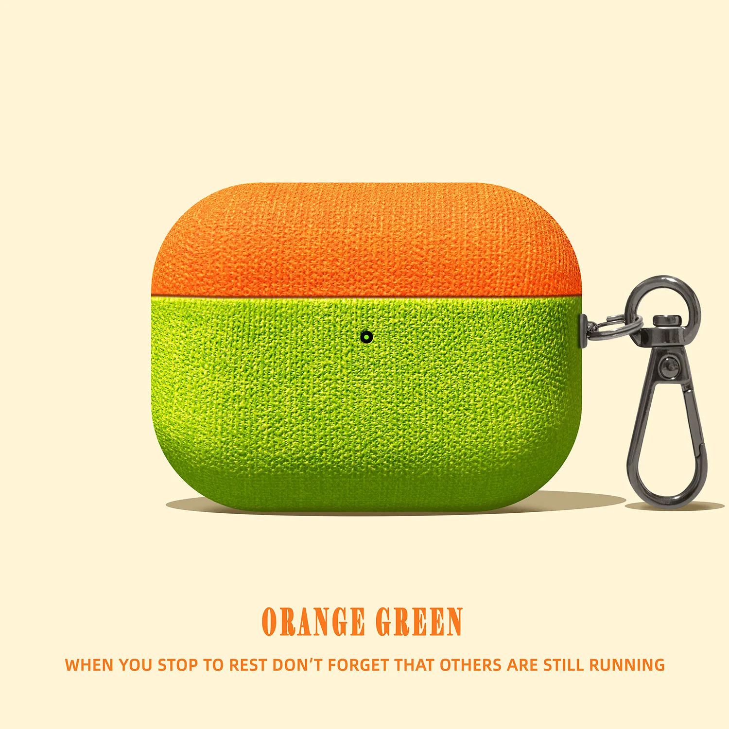 Solid Color Coarse Cloth Pattern Fabric Hard Case for ForFor AirpodsPro3 Pro2 Pro  Carabiner Colorful Bluetooth Earphone Case