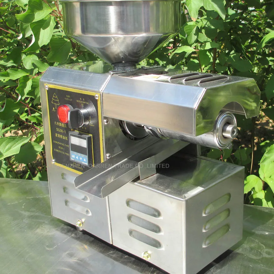 آلة ضغط الزيت التجارية المصنوعة من الفولاذ المقاوم للصدأ ذات معدل عالٍ لتوفير العمالة