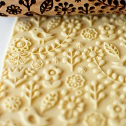 Printed rolling pin, embossed rolling pin, laser engraving rolling Pin, biscuit decoration roller