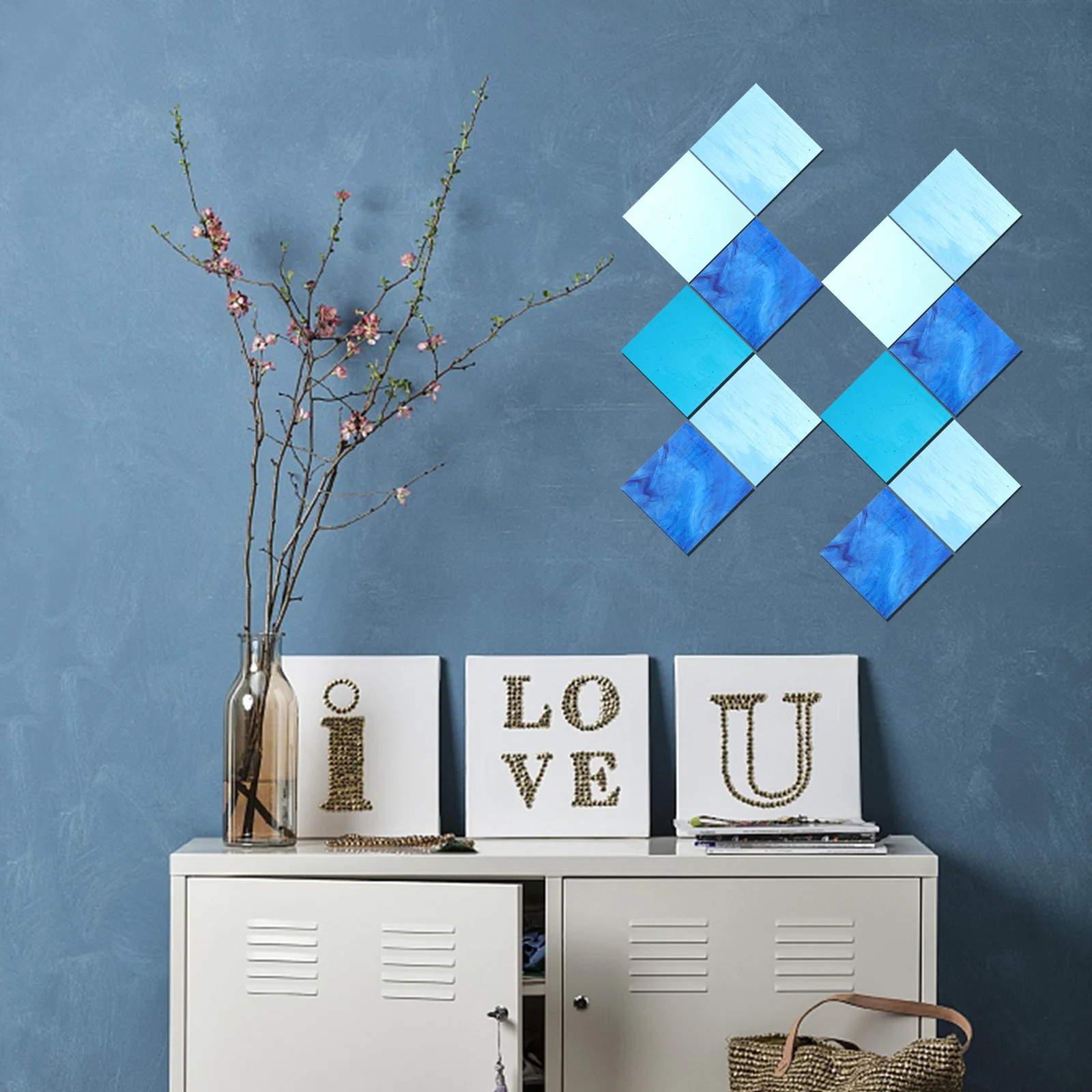 

4Pcs Colored Glass Mosaic Tiles for Crafts Making DIY Decoration Supplies Bright Glazed Surface for Art Projects Wedding