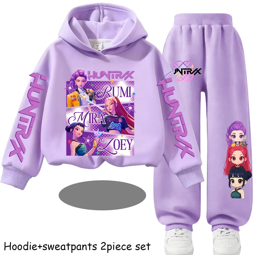 

Детские толстовки унисекс, комплекты Kpop Demon Hunters, милые пуловеры, аниме-костюмы, мультяшные толстовки для девочек и мальчиков, детская одежда