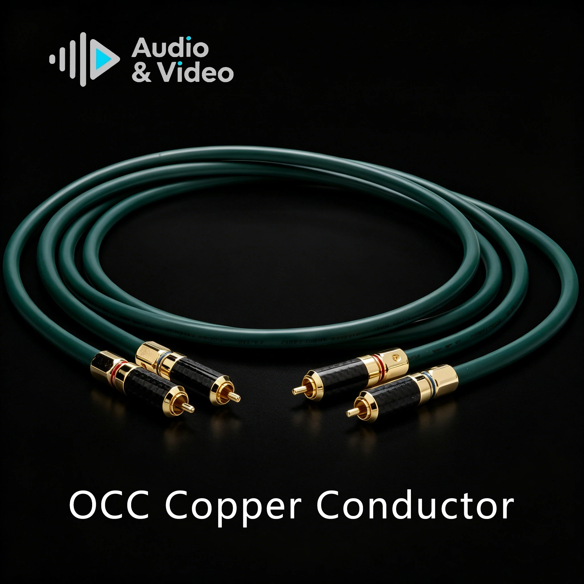 Pair RCA Cable 6N OCC Copper Cable Home Audio Fever RCA Wire 2RCA TO 2RCA Extension Cable For CD and Amplifier