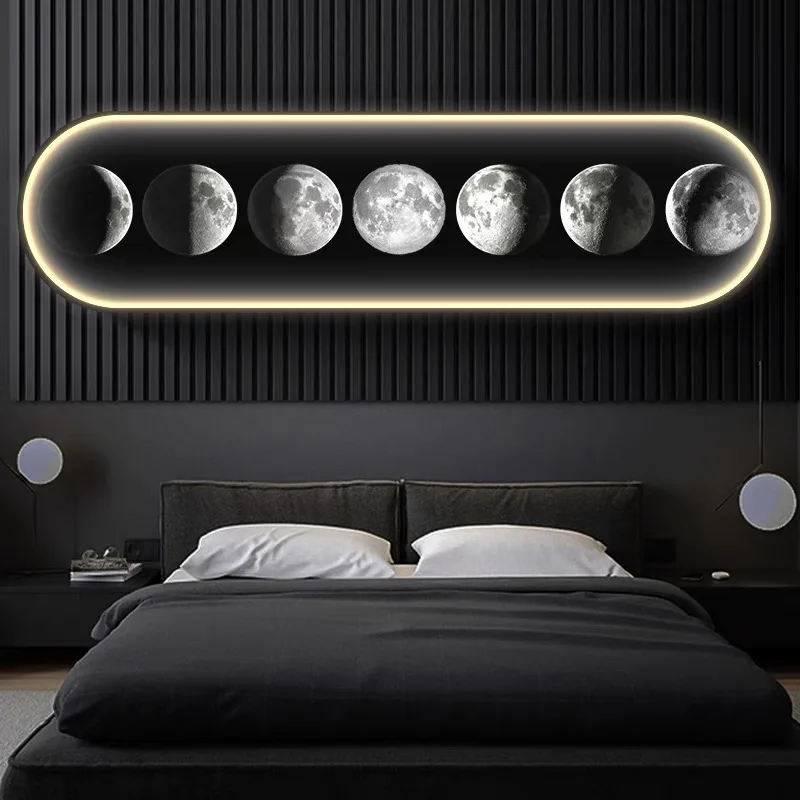 Modern Space Planet Illumination Interior Painting Free Delivery Living Room Restaurant Kitchen Home Wall Decor Light