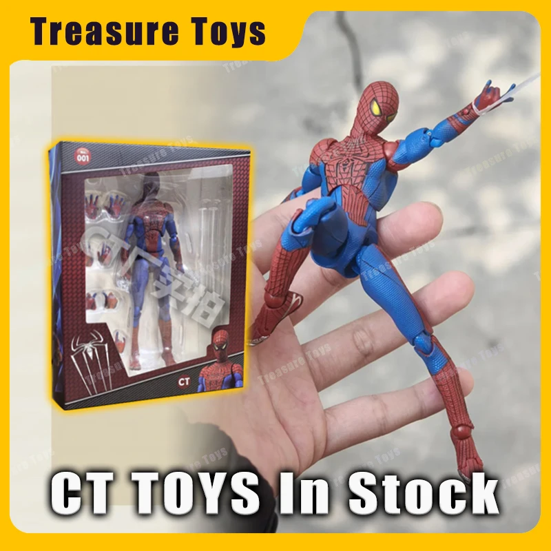 Ct Toys Spiderman Mafex 001 Andrew Garfield Peter Parker The Amazing Spider-Man Anime Action Figure Figurine Custom Gifts