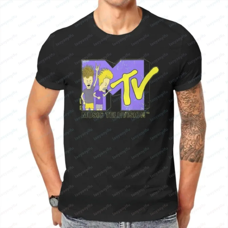 MTV Sale Beavis and Butthead Comedy Cartoon Printed T-shirt Tops Vintage Humor Women Men Summer Fashion Camisetas Ropa Hombre