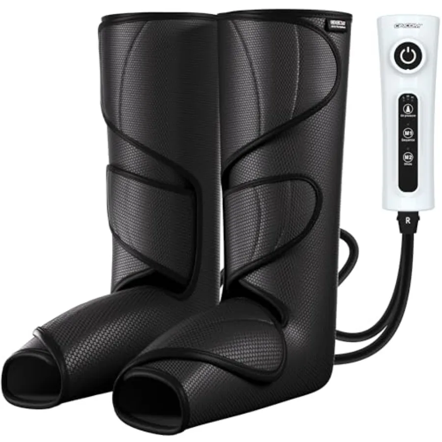 

Leg Massager for Circulation and Pain Relief, Air Compression Calf Foot Massagers Helpful for Relaxation, Gifts for Mom and Dad (with 2 Extensions)