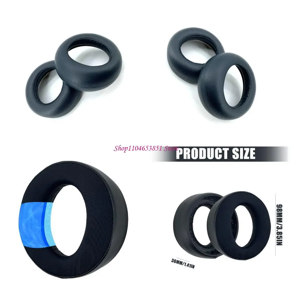 1 pair Over Ear Headphone Cover Reinforced Stitching Nonslip Ear Cushions Earmuffs for Dedicated Model Headset