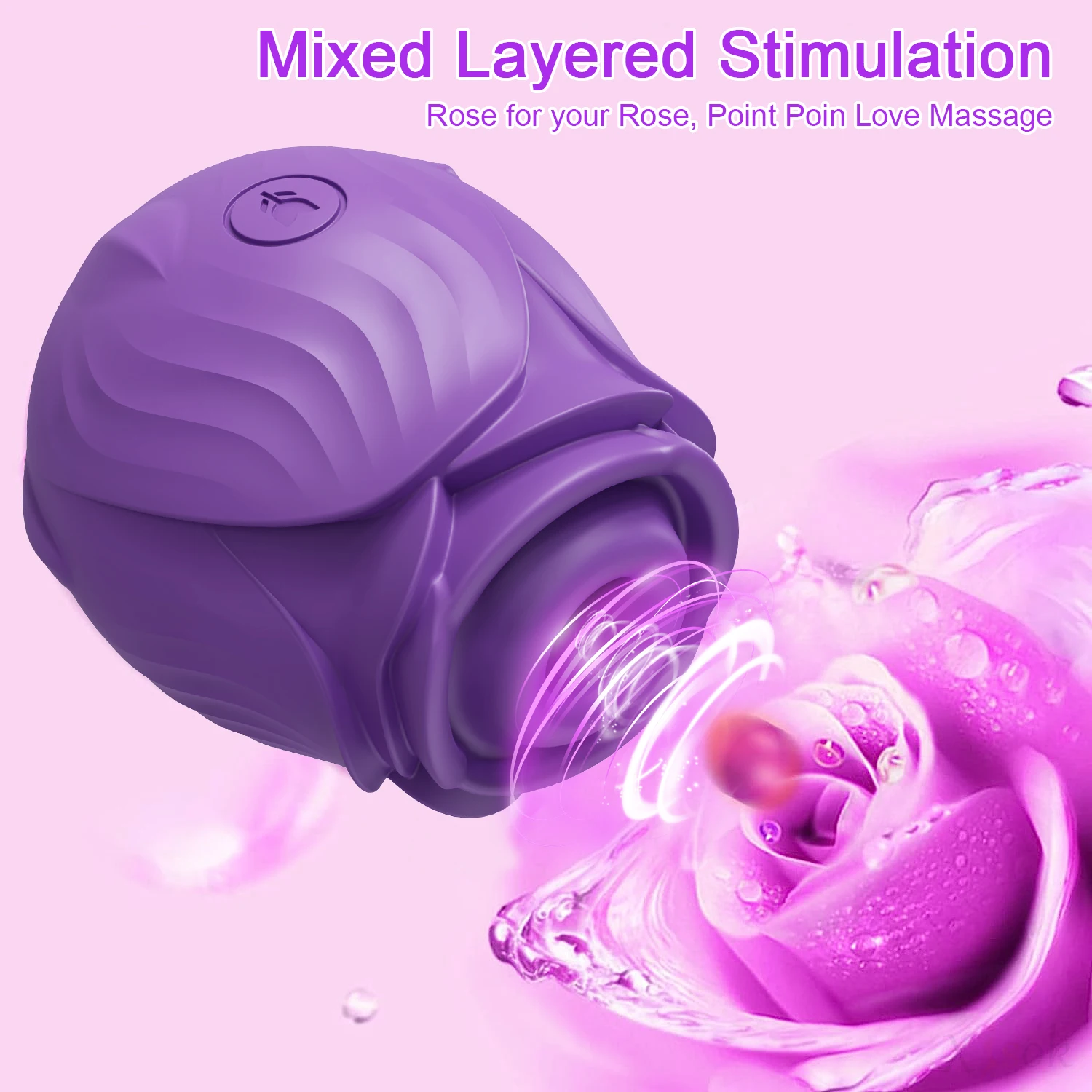 Rose-Sucking Toys Vibrator for Women Tongue Licking Oral Nipple Clitoris Vacuum Stimulator Female Sex Toys Goods for Adults