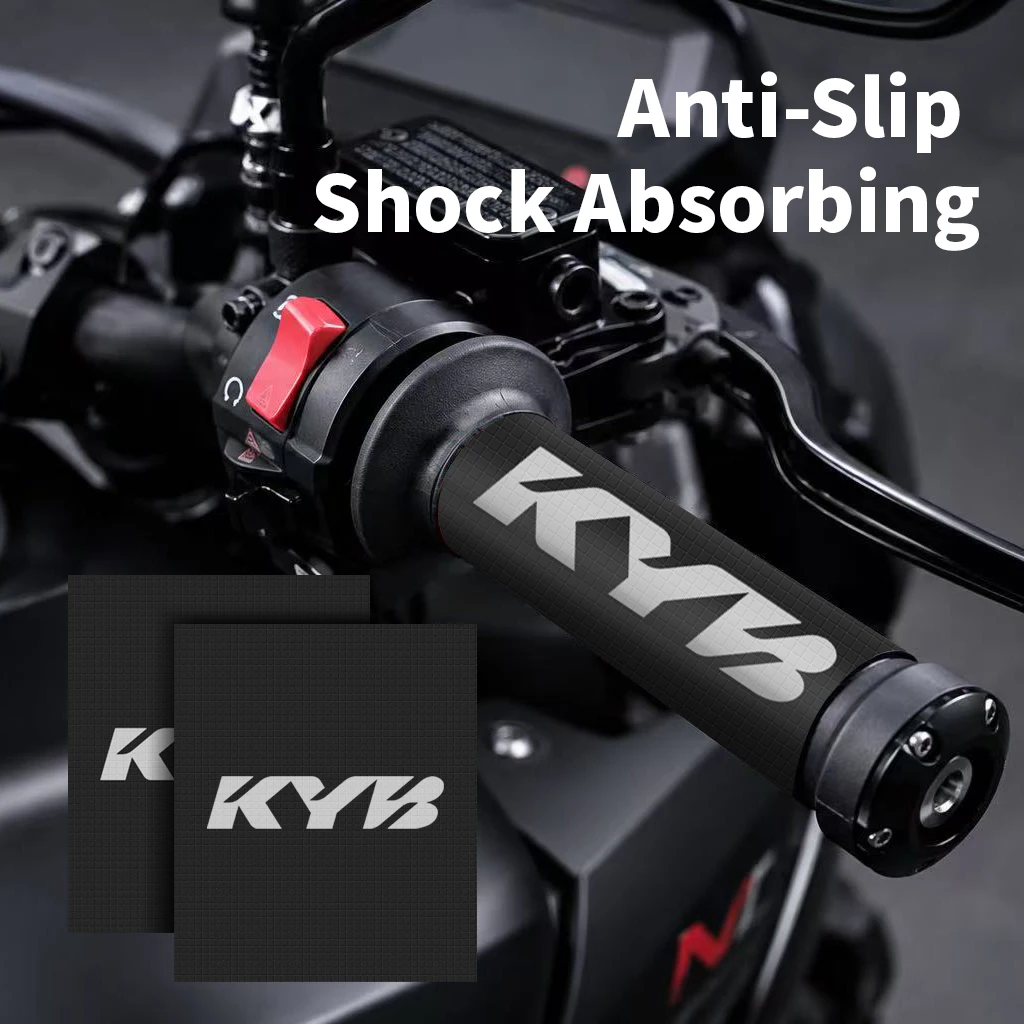 1Set KYB Style Motorcycle Handlebar Wrap Sticker, Universal Damping Protection Decal for Scooter & Off-Road Motorcycles