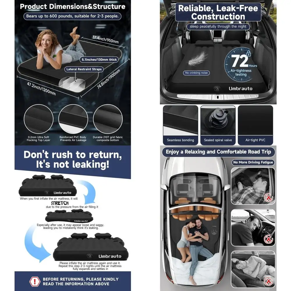 Colchón de aire de ajuste personalizado para Tesla modelo Y/Juniper, cama de Camping inflable mejorada 2026 para maletero trasero, superficie flocada suave + Re