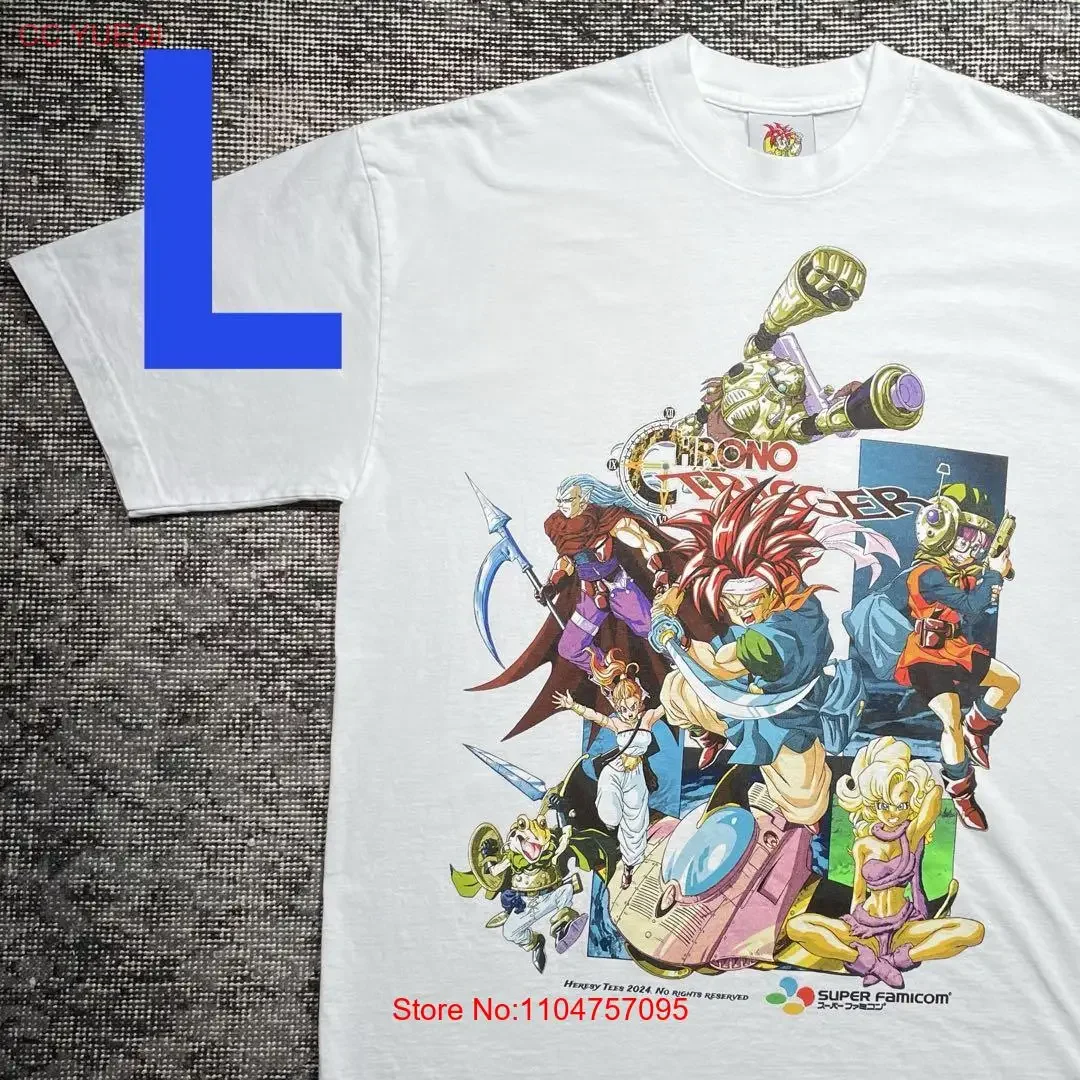 Chrono Trigger T Shirt Super Famicom Rpg Square vintage lavado top para uso diário gráfico elegante casual versátil