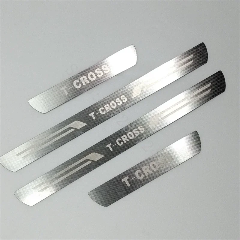 for VW Volkswagen T-Cross 2018 2019~2024 high quality Stainless Door sill scuff plates thresholds protector car Accessories