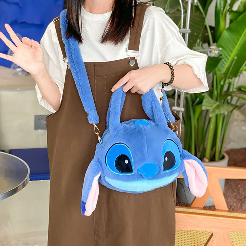 New Disney Stitch Plush Bag Children\'s Backpack Anime Lilo & Stitch Shoulder Bag Handbag Tote Bag Messenger Bag Birthday Gifts