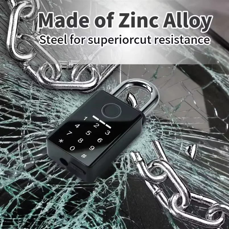 Waterproof Padlock Electronic Lock Keyless Unlock Heavy duty Padlock for home house Warehouse garage